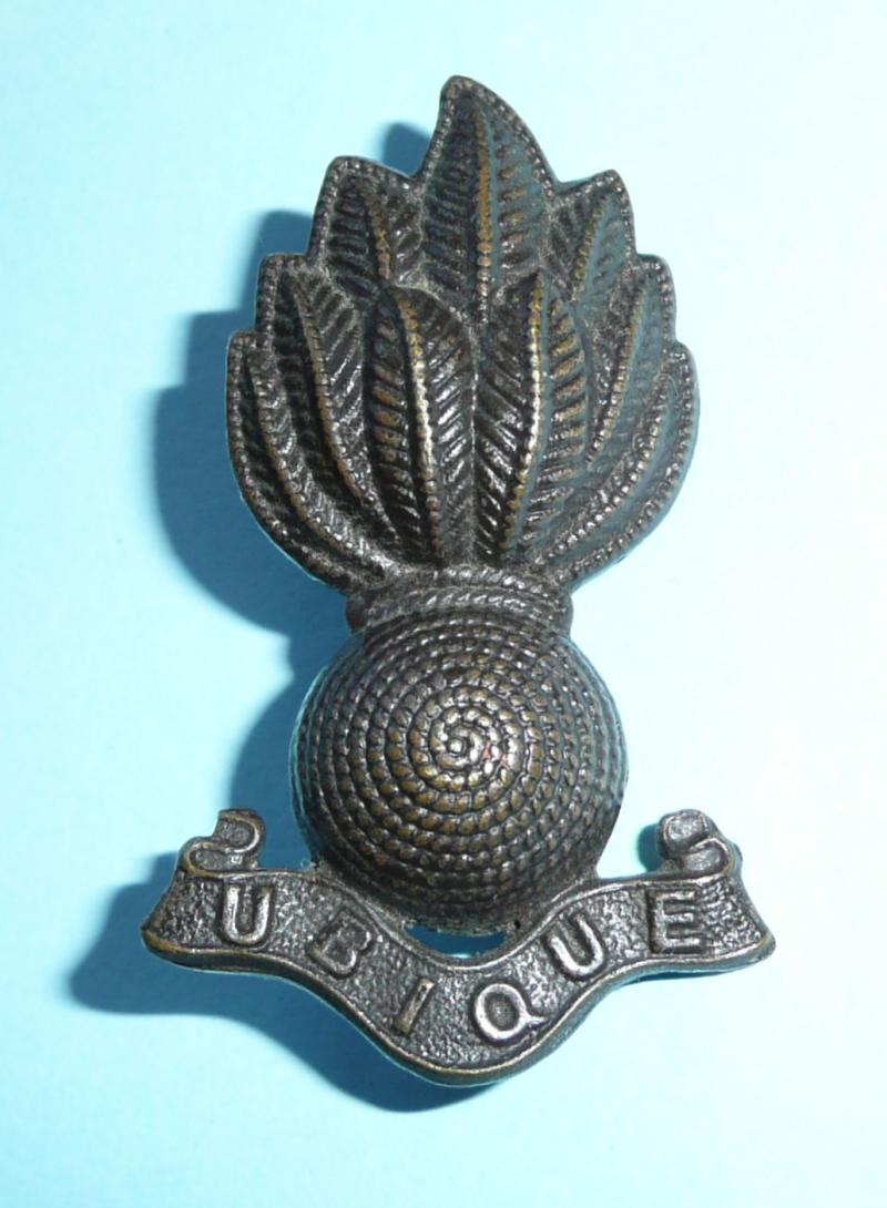 Royal Engineers Officer's OSD Bronze Field Service Cap Badge /  Collar Dog Badge