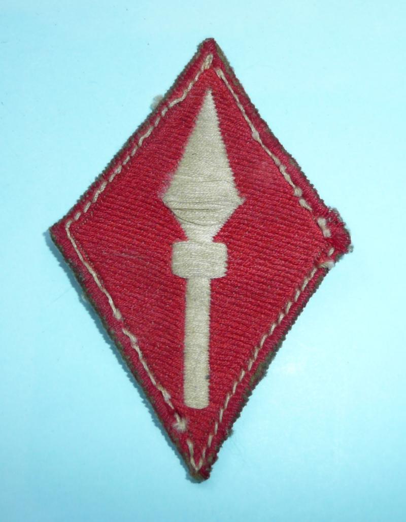 WW2 1st Corps Woven / Embroidered Cloth Formation Sign Flash Patch Badge