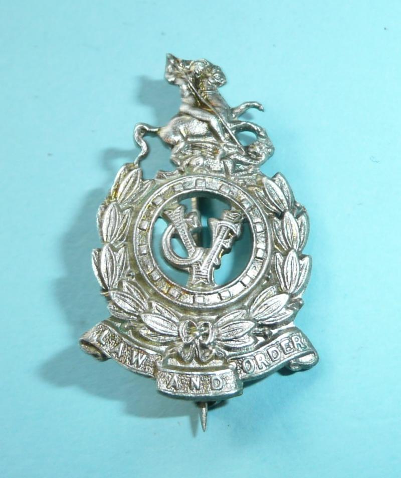 Volunteer Civil Force (VCF) (Winston's Bobbies) White Metal Collar Badge