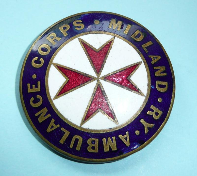 Midland Railway Ambulance Corps Enamel Arm Badge