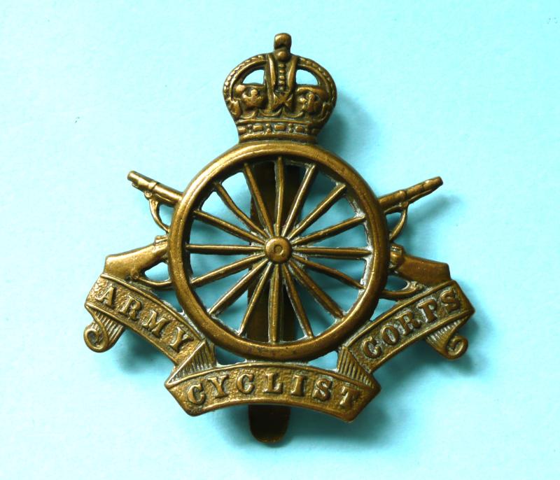 WW1 Army Cyclist Corps Other Rank's Gilding Metal Cap Badge - Woodward