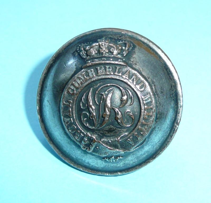 Royal Cumberland Militia (Later the 3rd Bn The Border Regiment) Officer's Large Pattern Silver Plated Tunic Button