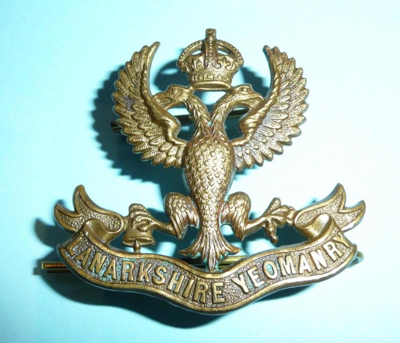 Lanarkshire Yeomanry Cap Badge - 4 lugs