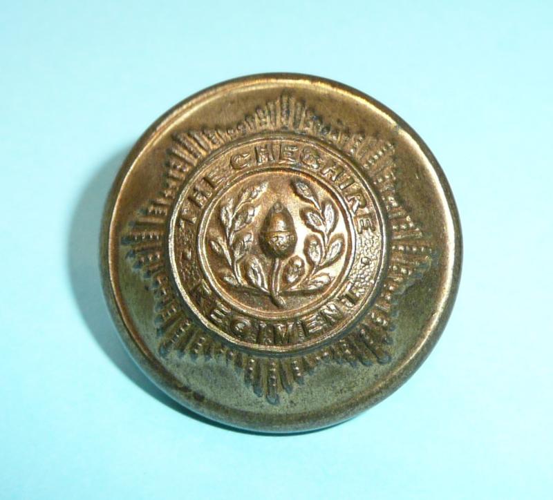 Cheshire Regiment Officer's Gilt Brass Large Pattern Button