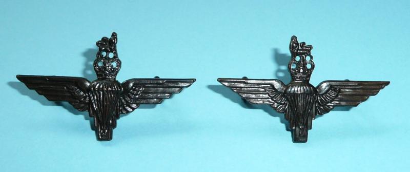 Post 1952 Pair of Parachute Regiment Officers Bronze OSD Collar Badges - Matched Facing Pair