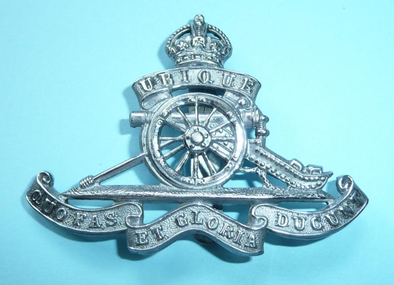 Royal Artillery Chromed Other Rank's Walking Out Badge, King's Crown