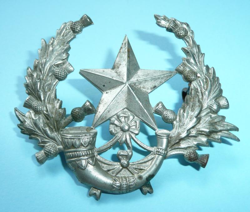 The Cameronians (Scottish Rifles) (26th & 90th Foot) Other Ranks White Metal Cap Badge