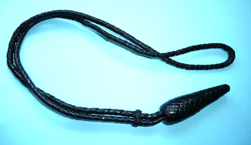 British Army Light Infantry Rifles Black Plaited Leather Sword Knot