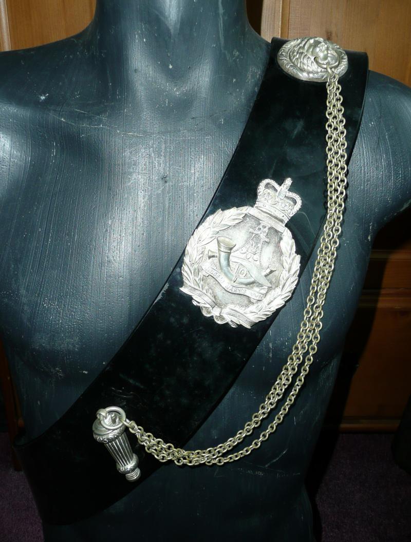 10th Princess Mary's Own Gurkha Rifles Officer's Pouch Belt, Pouch and Silver Plated Fittings, QEII issue, First Pattern, 1952 - 1957