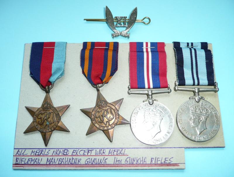 Indian Army WW2 Campaign Medals - 11th Gorkha Rifles!