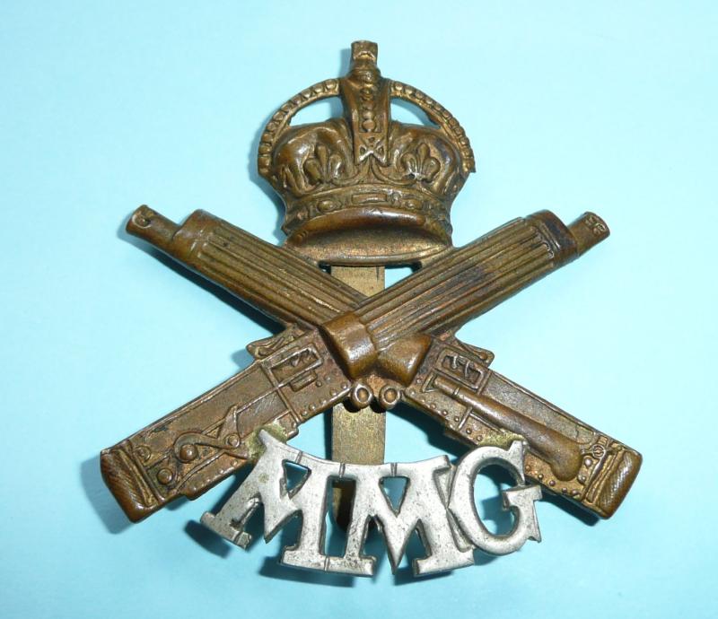 WW1 Motor Machine Gun Service (MMG) Other Ranks Bi-Metal Cap Badge