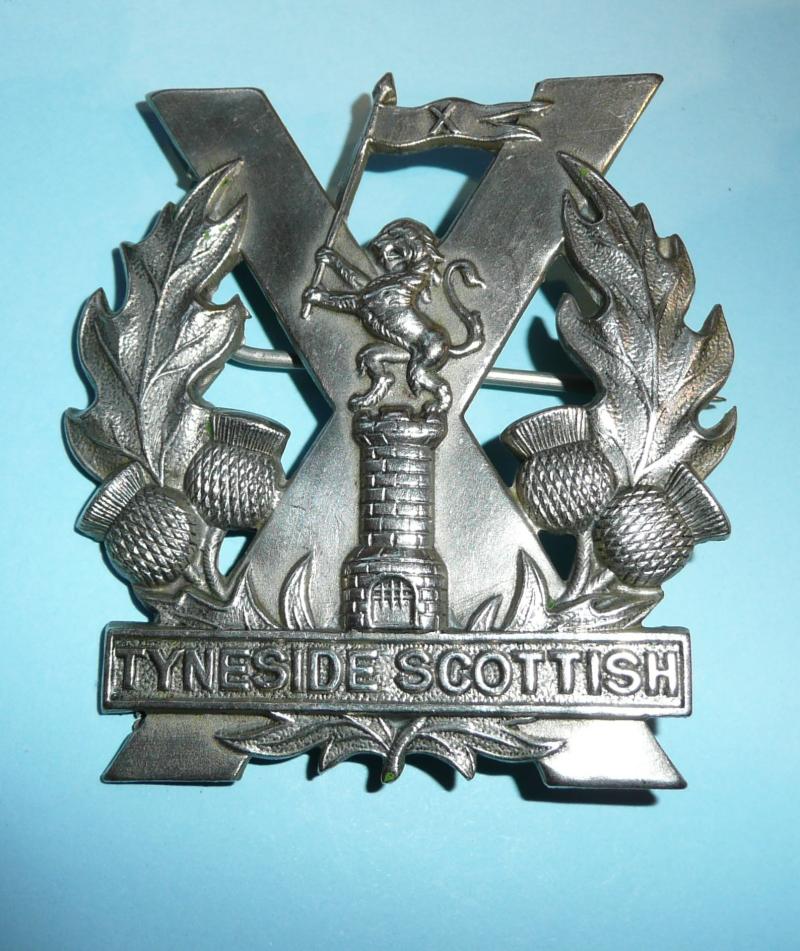 WW1 Tyneside Scottish ( 20th, 21st, 22nd, 23rd and 29th Battalions Northumberland Fusiliers ) 2nd pattern White Metal Glengarry Cap Badge, introduced April 1915
