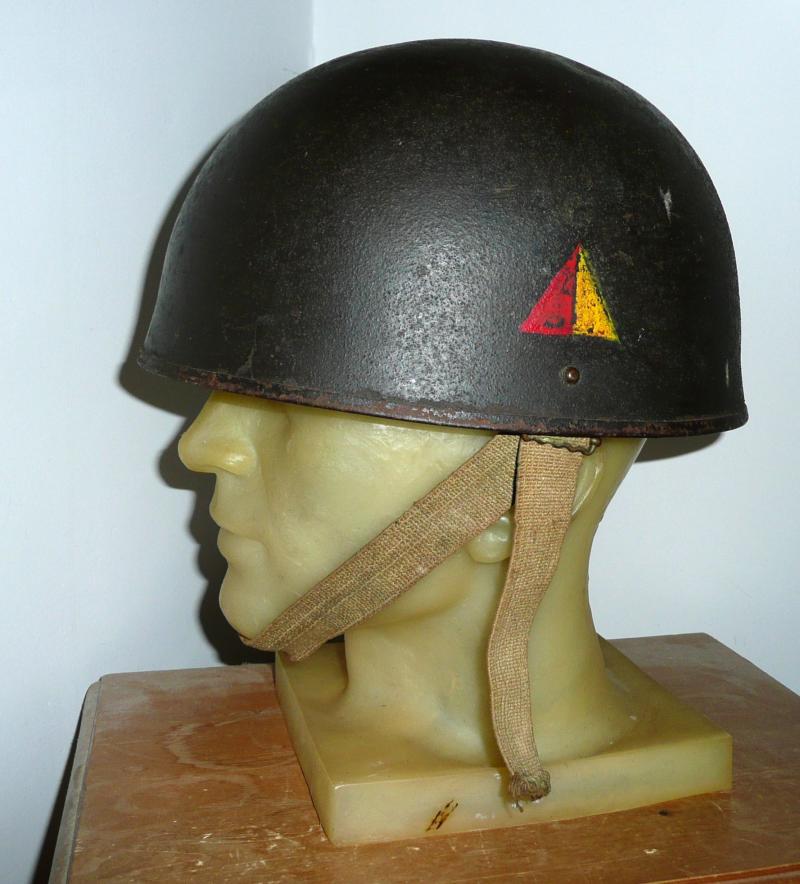 Late WW2 / Cold War RAC Tanker's Helmet Mark II with Quick Release Chinstrap