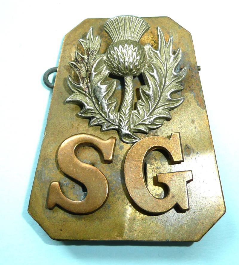 Scots Guards Other Ranks Three Piece Shoulder Title on Backing Plate