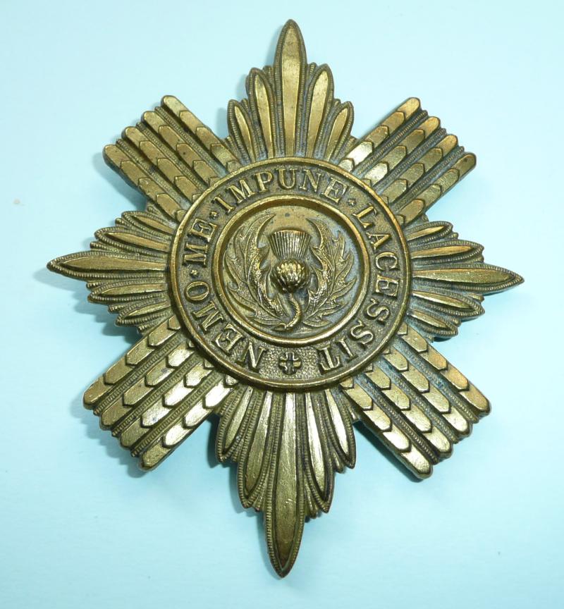 Scots Guards Other Ranks Brass Valise Pouch Badge