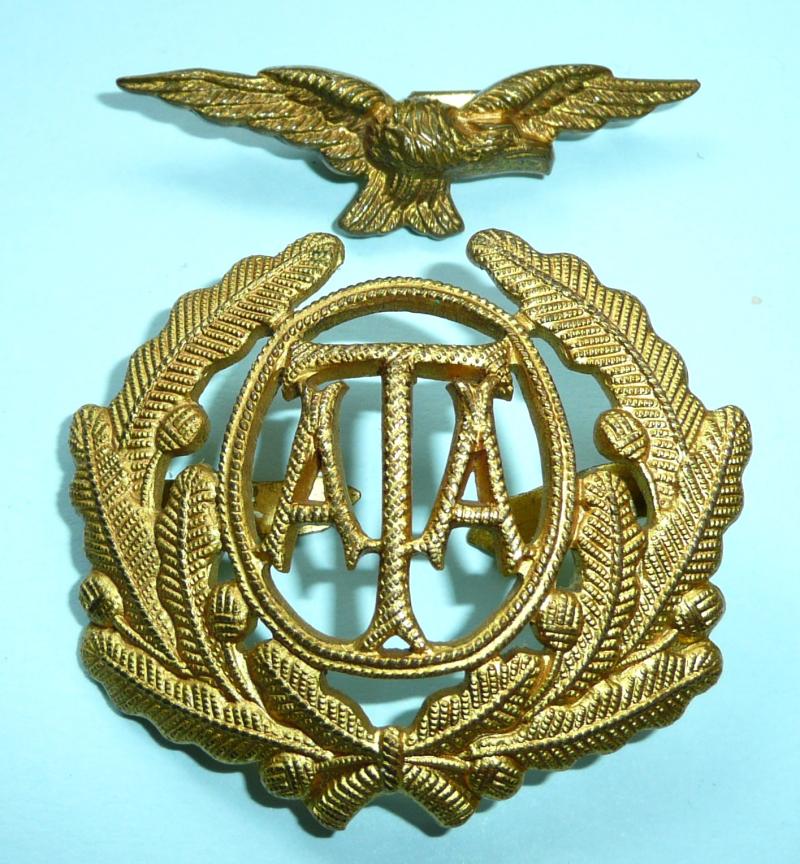 WW2 Air Transport Auxiliary ATA Two Piece Cap Badge