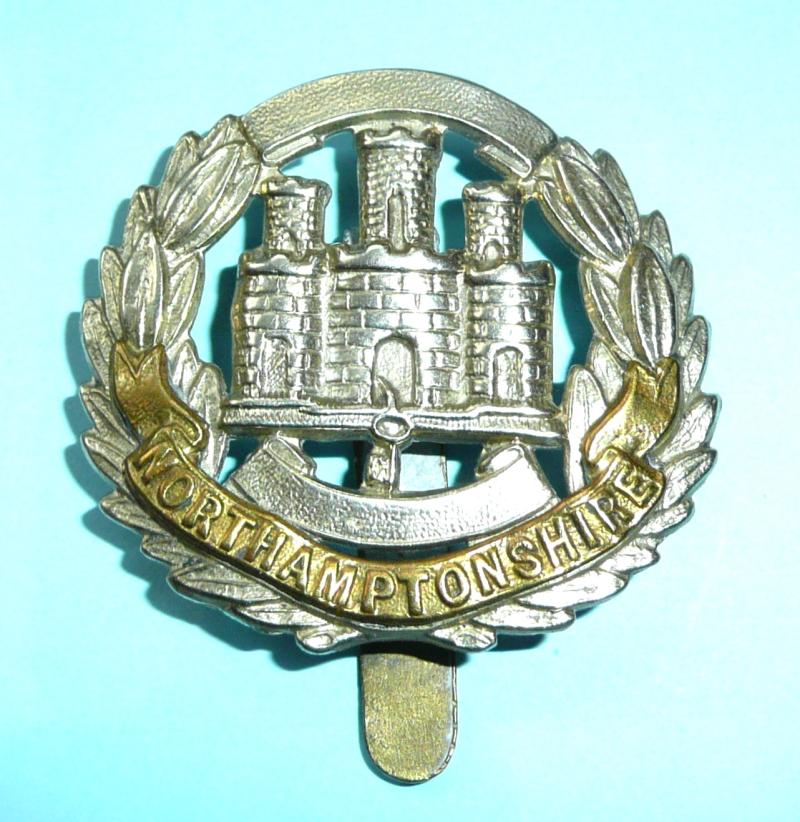 Northamptonshire Regiment Territorials Bi-Metal Cap Badge