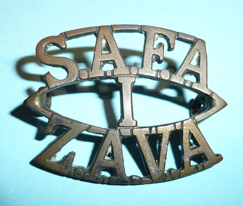 South African Field Artillery - SAFA / 1 / ZAVA One Piece Bronzed Shoulder Title