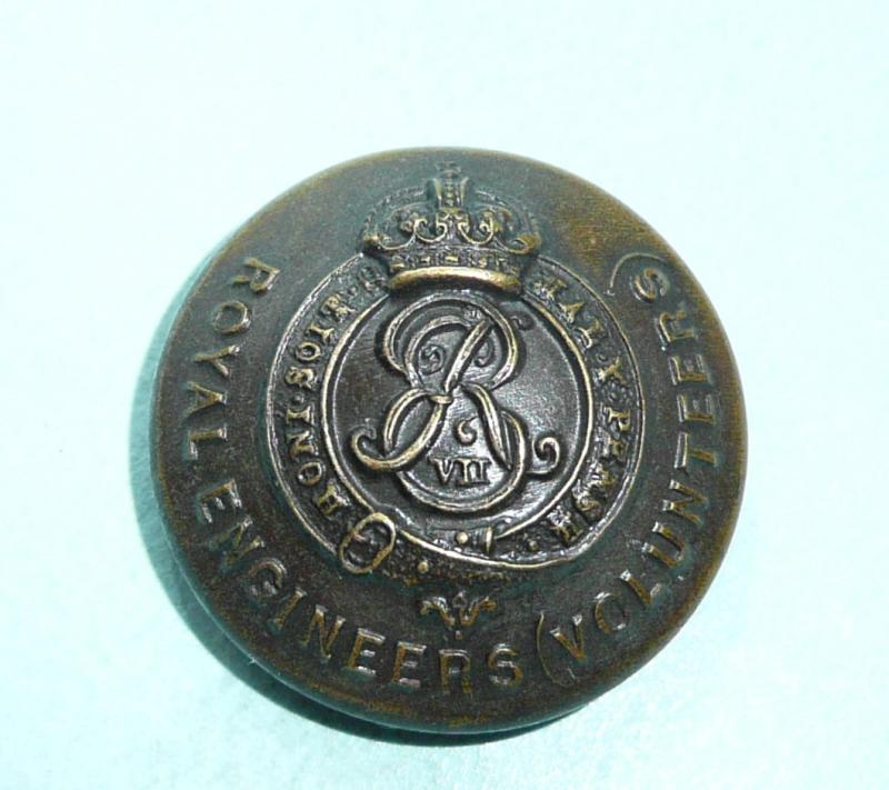 Royal Engineers (Volunteers) EDVII Pattern OSD Bronzed Officer's Large Pattern Button