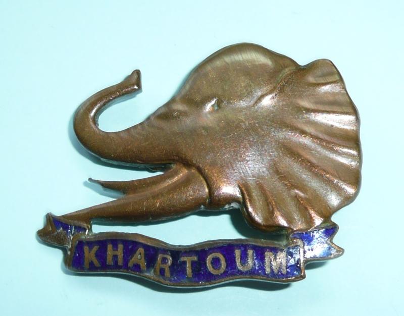 Middle East / North Africa - Sudan Khartoum Province Provincial Police Senior Officer's Bronzed Brass & Enamel Pagri Badge