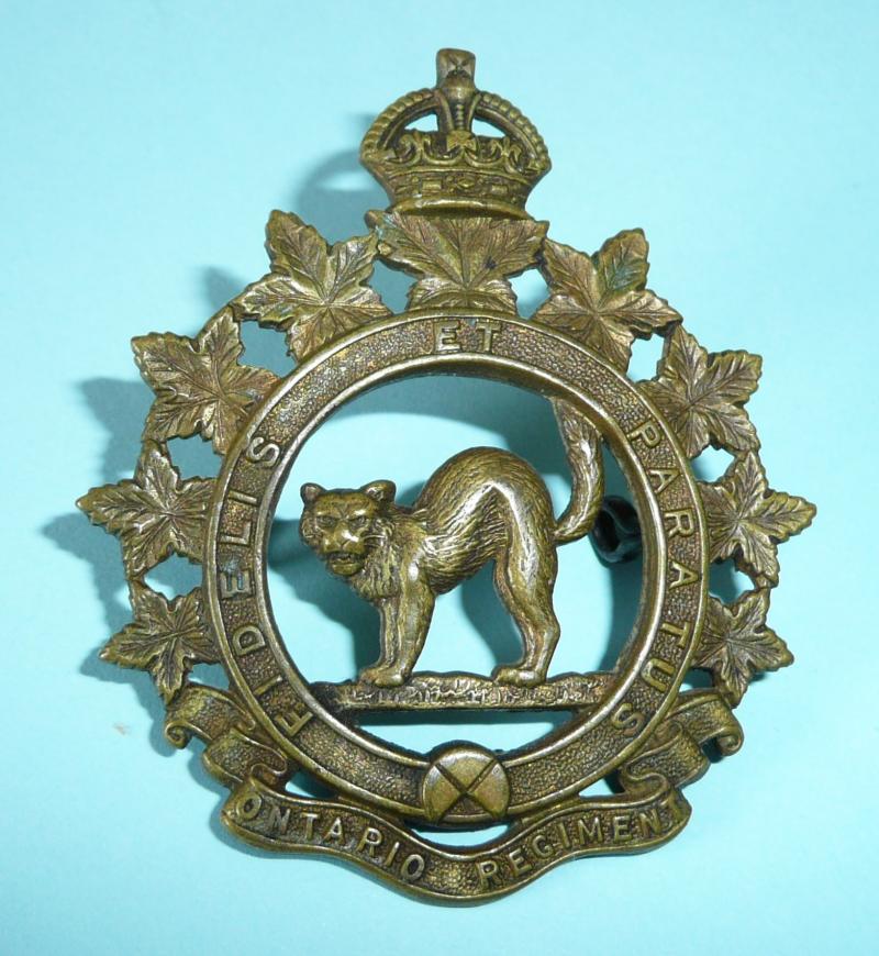 WW2 Canadian Army WW2 Canadian Ontario (Tank) Regiment of Canada Cap Badge