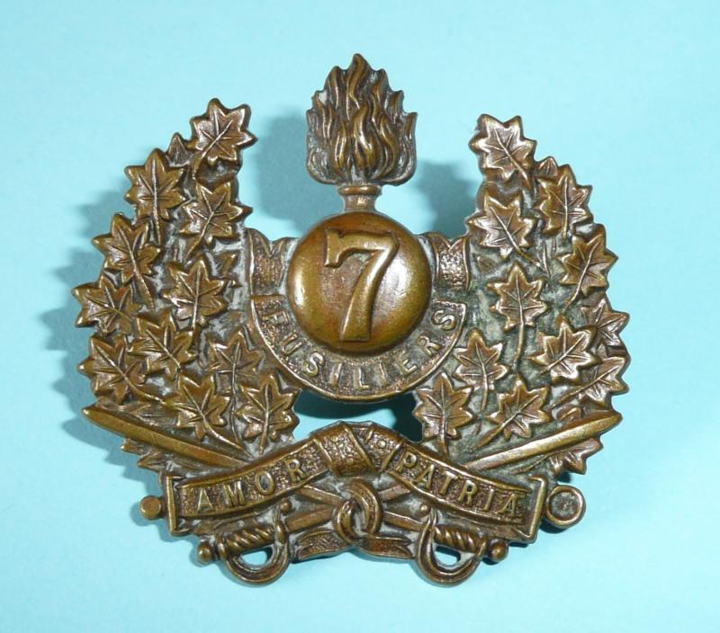 Canada 7th Fusiliers Militia (London, Ontario) Gilding Metal Cap Badge