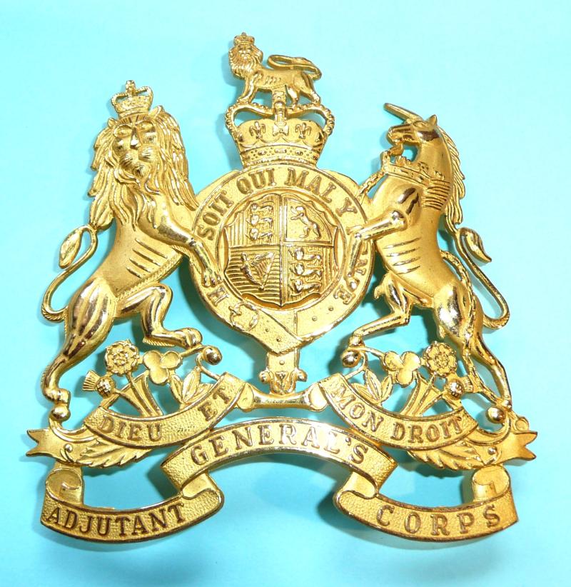 British Army Adjutant General's Corps Gilt Band Helmet Plate, QEII Issue