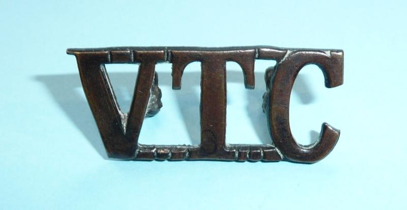 WW1 VTC - Volunteer Training Corps Bronze Shoulder Title