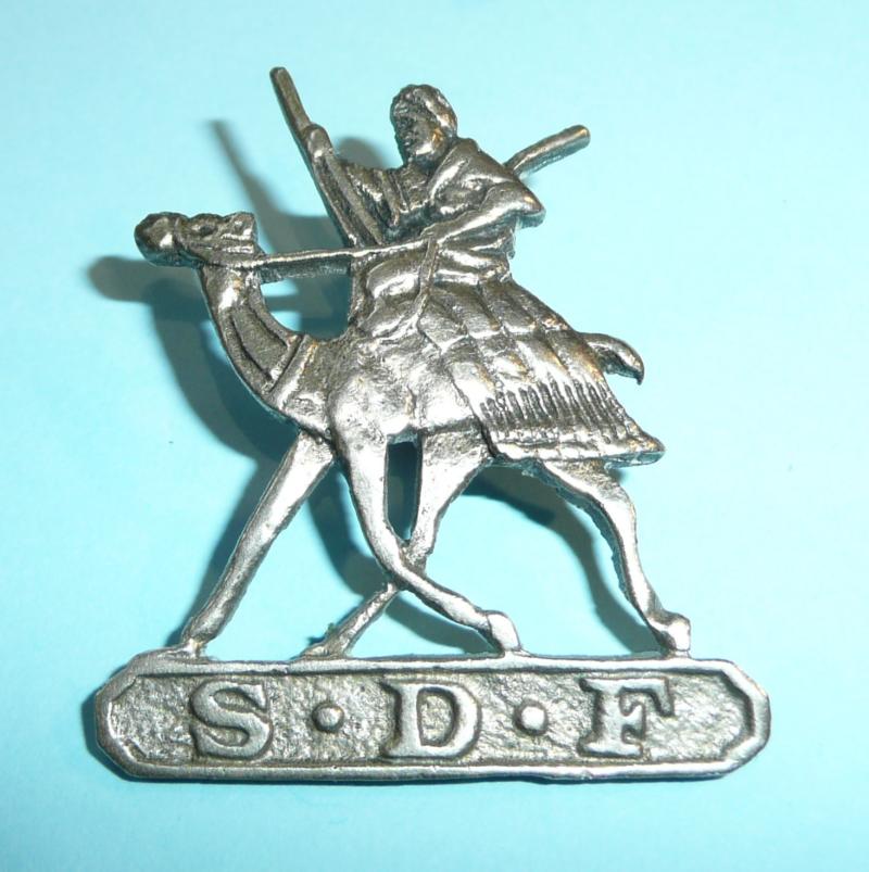 WW2 Sudan Defence Force (SDF) Locally Made Cap Badge