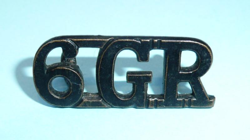 6GR - 6th Queen Elizabeth's Own Gurkha Rifles Blackened Brass Shoulder Title