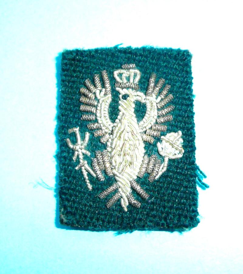 British Army - 6th Queen Elizabeth's Own Gurkha Rifles Officer's Bullion Embroidered Cloth Prussian Eagle Arm Badge