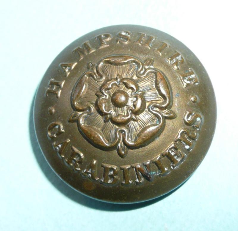 Hampshire Carabiniers Other Ranks Large Pattern Bronzed Brass Button