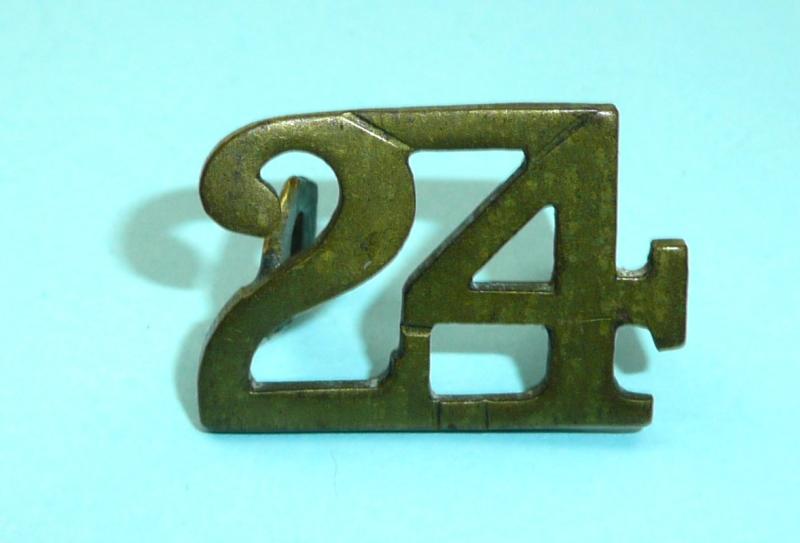 Brass Numeral '24' Shoulder Title