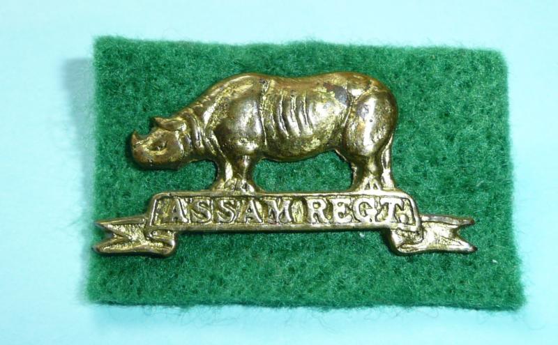 Indian Army WW2 Raised Unit - The Assam Regiment Cast Brass Cap Badge