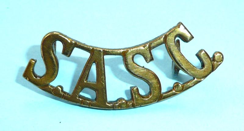 SASC Small Arms School Corps Brass Shoulder Title