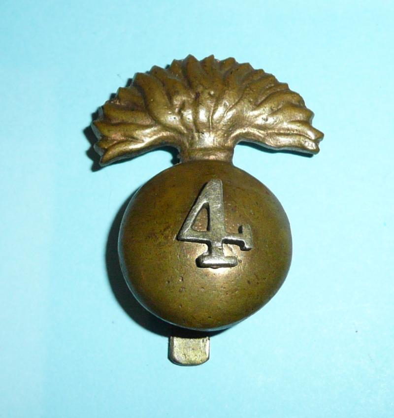 British India - 4th Bombay Grenadiers Cast Brass Cap Badge