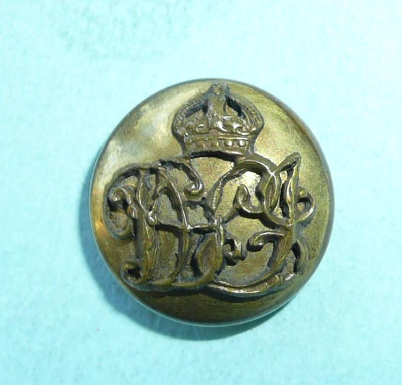 Durham Light Infantry (DLI) Officer's Gilt Mounted Cap /  Mess Dress / Hunt Button, King's Crown