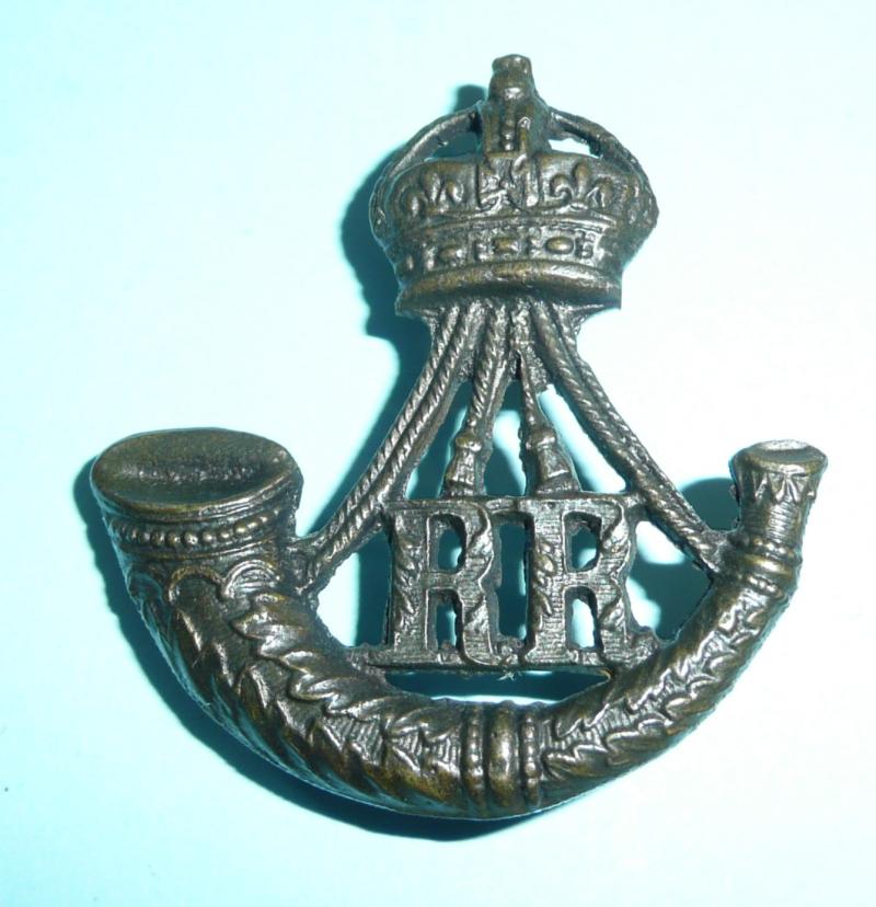 British Indian Army  - 6th Rajputana Rifles Officers Bronze OSD Cap Badge