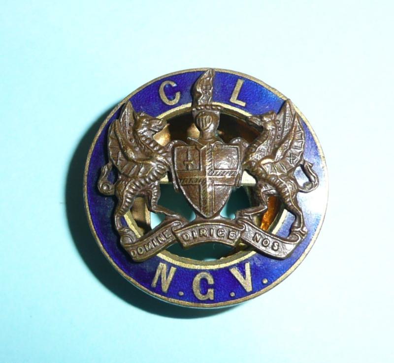 WW1 City of London National Guard Volunteer VTC badge