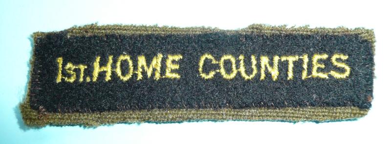 1st Home Counties Royal Army Medical Corps (TA) Supplementary Woven Cloth Title