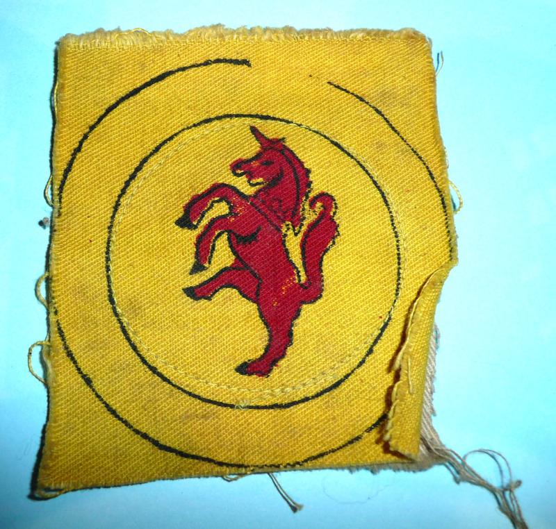 WW2 Indian Army - 101st (Bihar & Orissa) Line of Communications Area Printed Cloth Formation Sign