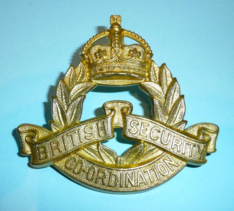 WW2 Canada - British Security Co-ordination ( BSC) Cap Badge - Scully marked