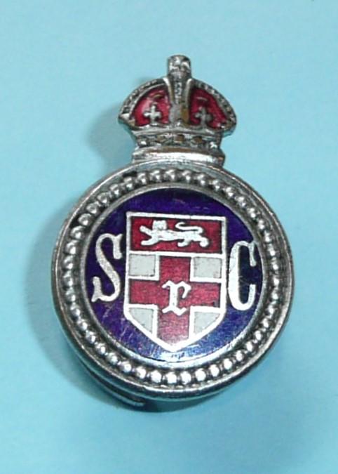 WW2 Rochester City (Kent) Special Constable Constabulary Police Mufti Buttonhole Lapel Badge