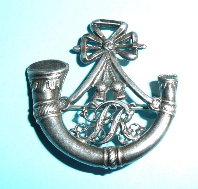 Scottish Rifles (Cameronians) Officer's Silver Plated  Pagri Badge