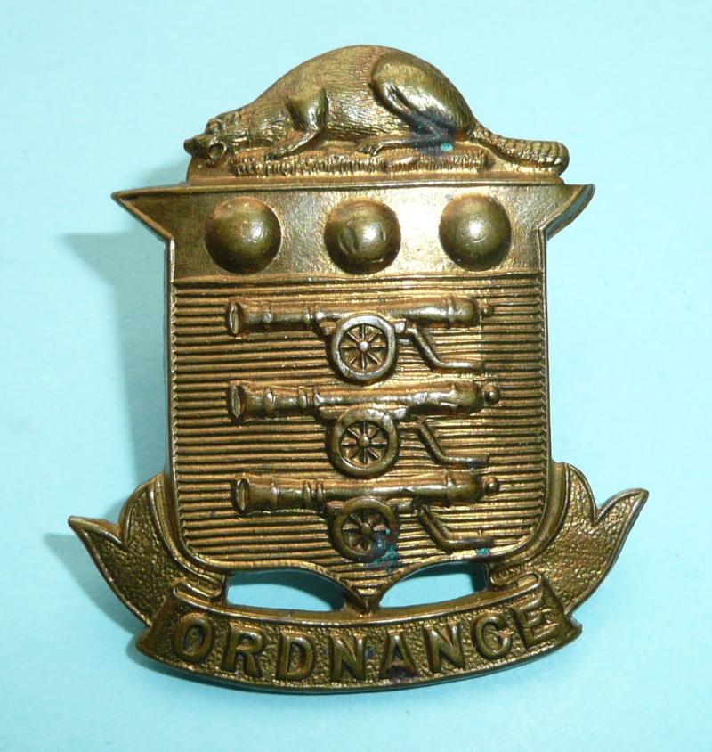WW1 Canada - Canadian Ordnance Corps (CAOC) Gilding Metal Brass Cap Badge