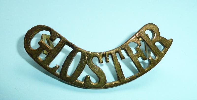 WW1 Gloster Gloucestershire Regiment Other Ranks Brass Shoulder Title