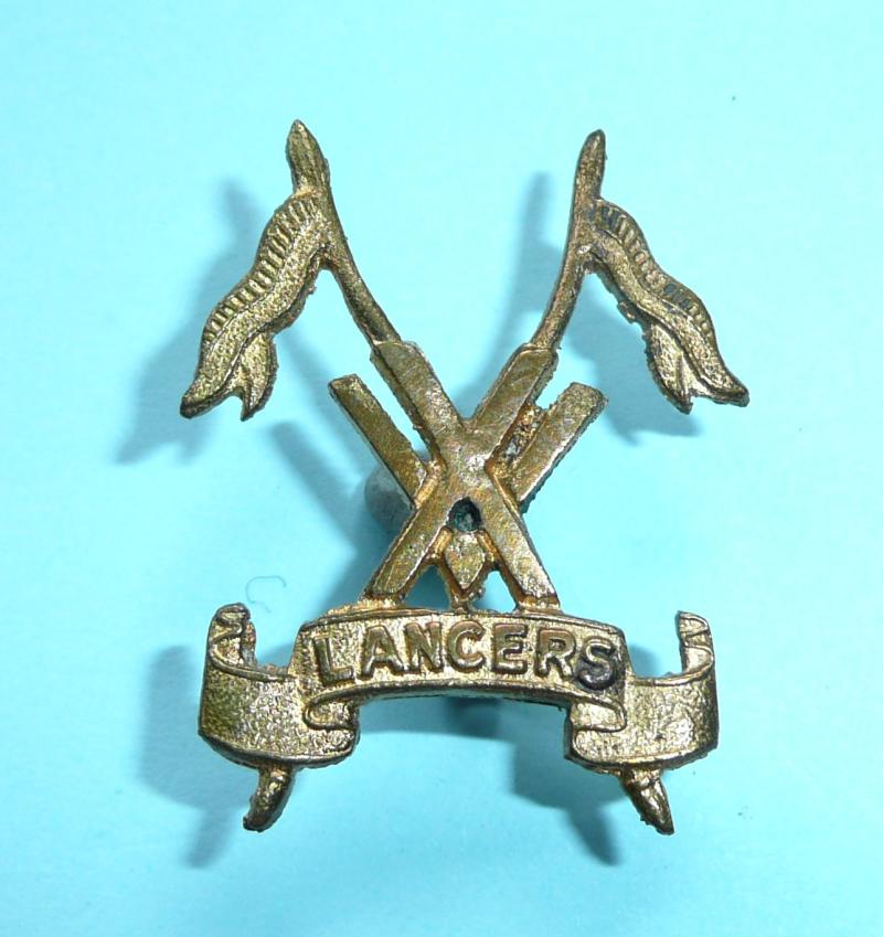 Indian / Pakistan Army - 15th Lancers Gilt Brass Cap Badge