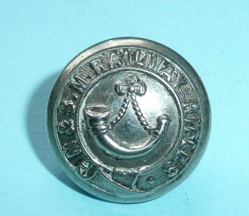 Indian Army - M & S M Railway Rifles Medium Pattern White Metal Button
