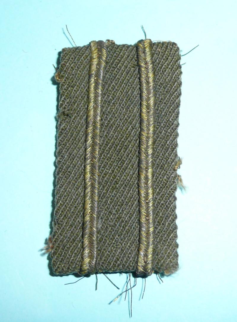 WW1 British Army Bullion Wound Stripes on Khaki panel - two wounds
