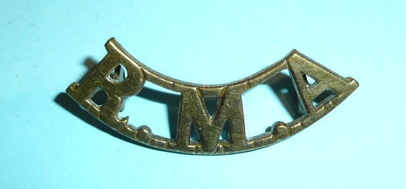 RMA Brass Shoulder Title - Royal Malta Artillery / Royal Military Academy